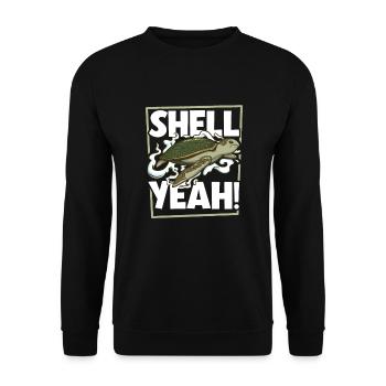 Boxer Boxing Turtle Turtles Sea Ocean Reptile - Unisex Pullover - Schwarz - Vorne - Alina (178cm) & Michal (187cm)