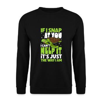 Boxer Boxing Turtle Turtles Sea Ocean Reptile - Unisex Pullover - Schwarz - Vorne - Alina (178cm) & Michal (187cm)