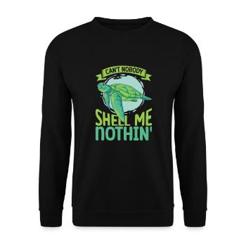 Boxer Boxing Turtle Turtles Sea Ocean Reptile - Unisex Pullover - Schwarz - Vorne - Alina (178cm) & Michal (187cm)