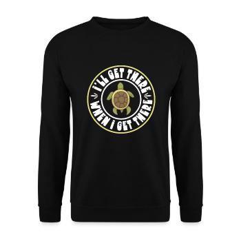 Boxer Boxing Turtle Turtles Sea Ocean Reptile - Unisex Pullover - Schwarz - Vorne - Alina (178cm) & Michal (187cm)