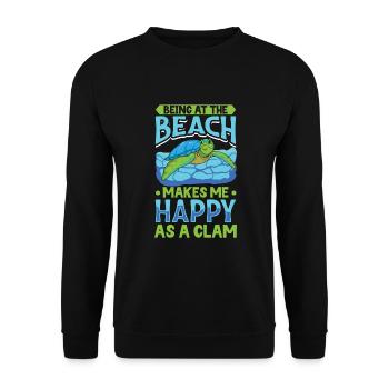 Boxer Boxing Turtle Turtles Sea Ocean Reptile - Unisex Pullover - Schwarz - Vorne - Alina (178cm) & Michal (187cm)