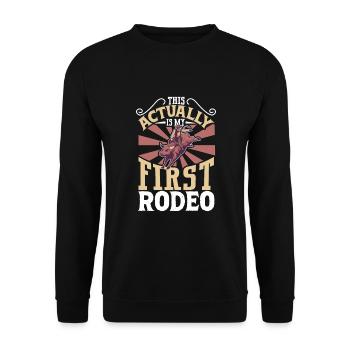 Cowboy Barn Bull Rider Rodéo Country Western - Sweat-shirt Unisexe - noir - Devant - Alina (178cm) & Michal (187cm)