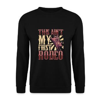 Cowboy Barn Bull Rider Rodeo Country Western - Unisex Sweatshirt - black - Front - Alina (178cm) & Michal (187cm)