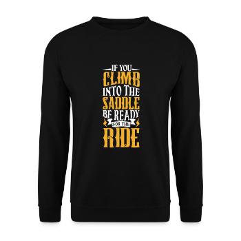Cowboy Barn Bull Rider Rodéo Country Western - Sweat-shirt Unisexe - noir - Devant - Alina (178cm) & Michal (187cm)