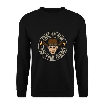 Cowboy Barn Bull Rider Rodéo Country Western - Sweat-shirt Unisexe - noir - Devant - Alina (178cm) & Michal (187cm)