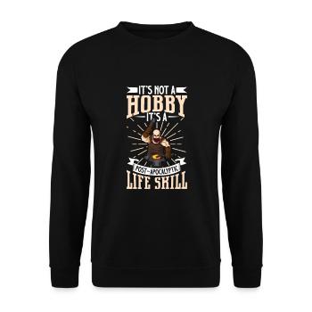 Blacksmith Metalworker Bladesmith Metal - Unisex Sweatshirt - black - Front - Alina (178cm) & Michal (187cm)