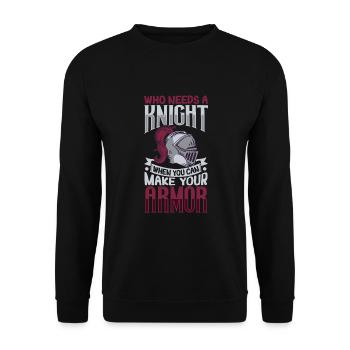 Blacksmith Metalworker Bladesmith Metal - Unisex Sweatshirt - black - Front - Alina (178cm) & Michal (187cm)
