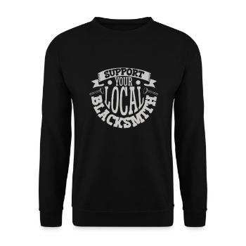 Blacksmith Metalworker Bladesmith Metal - Unisex Sweatshirt - black - Front - Alina (178cm) & Michal (187cm)