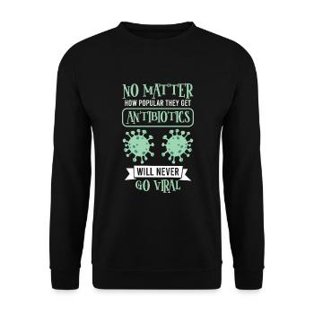 Funny pharmacist pharmacy technician pharmacy - Unisex Sweatshirt - black - Front - Alina (178cm) & Michal (187cm)