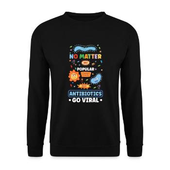 Funny pharmacist pharmacy technician pharmacy - Unisex Sweatshirt - black - Front - Alina (178cm) & Michal (187cm)