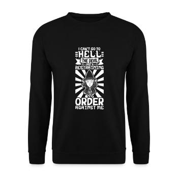 Sorcière Occulte Gothique Sombre Satanique Impie - Sweat-shirt Unisexe - noir - Devant - Alina (178cm) & Michal (187cm)