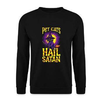 Sorcière Occulte Gothique Sombre Satanique Impie - Sweat-shirt Unisexe - noir - Devant - Alina (178cm) & Michal (187cm)