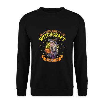 Sorcière Occulte Gothique Sombre Satanique Impie - Sweat-shirt Unisexe - noir - Devant - Alina (178cm) & Michal (187cm)