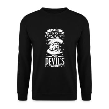 Witch Occult Gothic Dark Satanic Unholy - Unisex Sweatshirt - black - Front - Alina (178cm) & Michal (187cm)