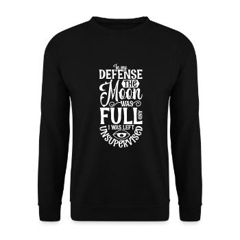 Witch Occult Gothic Dark Satanic Unholy - Unisex Sweatshirt - black - Front - Alina (178cm) & Michal (187cm)