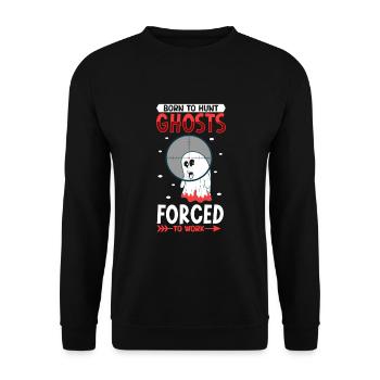 Paranormal Research Halloween Ghost Hunter - Unisex Sweatshirt - black - Front - Alina (178cm) & Michal (187cm)