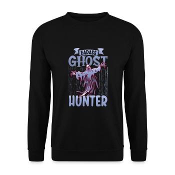 Paranormal Forschungshalloween Ghost Hunter - Unisex Pullover - Schwarz - Vorne - Alina (178cm) & Michal (187cm)