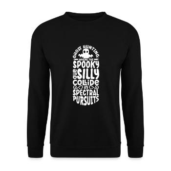 Recherche paranormale Halloween Ghost Hunter - Sweat-shirt Unisexe - noir - Devant - Alina (178cm) & Michal (187cm)