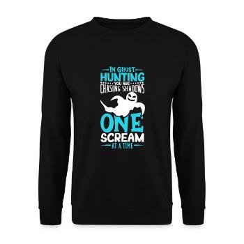 Recherche paranormale Halloween Ghost Hunter - Sweat-shirt Unisexe - noir - Devant - Alina (178cm) & Michal (187cm)