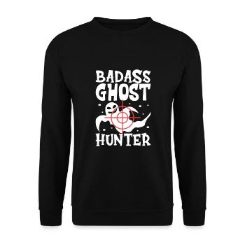 Paranormal Research Halloween Ghost Hunter - Unisex Sweatshirt - black - Front - Alina (178cm) & Michal (187cm)