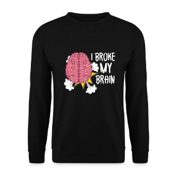 Brain Surgery Joke Brain Surgery Awareness Gift - Unisex Sweatshirt - black - Front - Alina (178cm) & Michal (187cm)