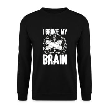 Brain Surgery Joke Brain Surgery Awareness Gift - Unisex Sweatshirt - black - Front - Alina (178cm) & Michal (187cm)