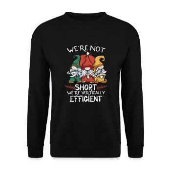 Garden Gnomes Gnome Lover Funny Gnome Gardening - Unisex Sweatshirt - black - Front - Alina (178cm) & Michal (187cm)