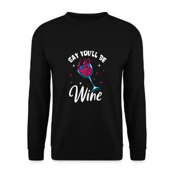 Wine making Wine Maker Wine Lover Wine Fan - Unisex Pullover - Schwarz - Vorne - Alina (178cm) & Michal (187cm)