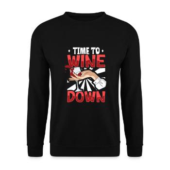Vinification Vigneron Amateur de vin Amateur de vin - Sweat-shirt Unisexe - noir - Devant - Alina (178cm) & Michal (187cm)