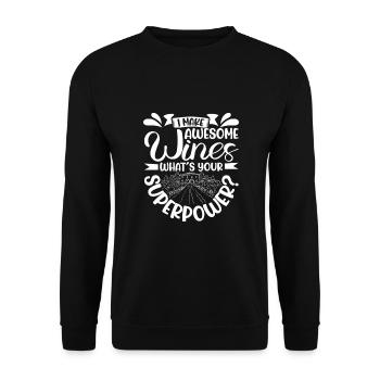 Wine making Wine Maker Wine Lover Wine Fan - Unisex Pullover - Schwarz - Vorne - Alina (178cm) & Michal (187cm)