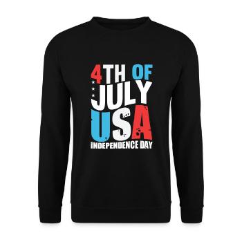 4th Of July USA Independence Day - Unisex Sweatshirt - black - Front - Alina (178cm) & Michal (187cm)