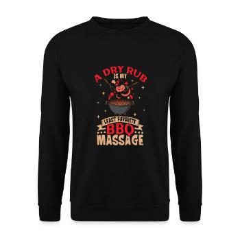 Barbecue Grill Grillades Grillmaster Barbecue Viande de bœuf - Sweat-shirt Unisexe - noir - Devant - Alina (178cm) & Michal (187cm)