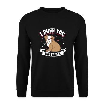 french bulldog english bulldog dog lover bulldog - Unisex Pullover - Schwarz - Vorne - Alina (178cm) & Michal (187cm)