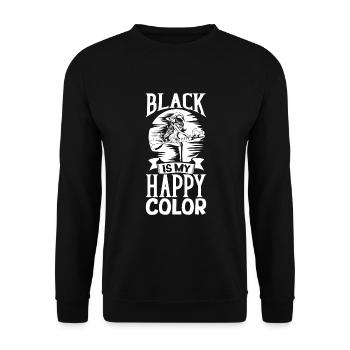 Sorcière Occulte Gothique Sombre Satanique Impie - Sweat-shirt Unisexe - noir - Devant - Alina (178cm) & Michal (187cm)