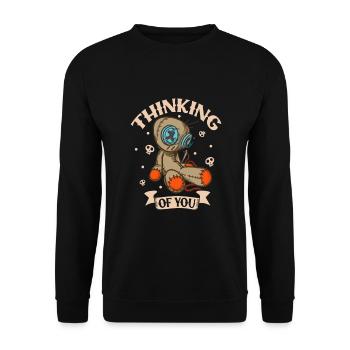 Sorcière Occulte Gothique Sombre Satanique Impie - Sweat-shirt Unisexe - noir - Devant - Alina (178cm) & Michal (187cm)