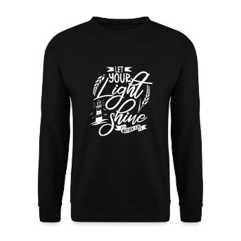 Lighthouse Seaside Nautical I Love Lighthouse - Unisex Sweatshirt - black - Front - Alina (178cm) & Michal (187cm)