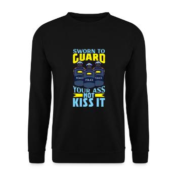 Police Cop Officer Police Office - Unisex Sweatshirt - black - Front - Alina (178cm) & Michal (187cm)
