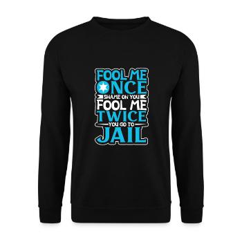 Police Cop Officer Police Office - Unisex Sweatshirt - black - Front - Alina (178cm) & Michal (187cm)