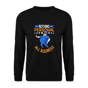 Police Cop Officer Police Office - Unisex Sweatshirt - black - Front - Alina (178cm) & Michal (187cm)