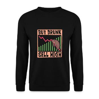 Börsenhändler Forex Trader Investor Trading - Unisex Pullover - Schwarz - Vorne - Alina (178cm) & Michal (187cm)