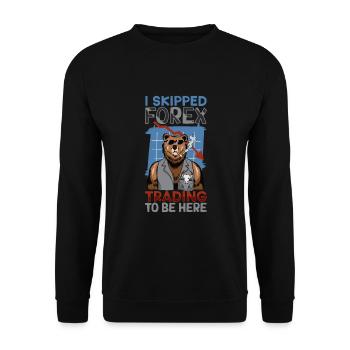 Börsenhändler Forex Trader Investor Trading - Unisex Pullover - Schwarz - Vorne - Alina (178cm) & Michal (187cm)