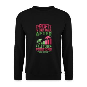 Börsenhändler Forex Trader Investor Trading - Unisex Pullover - Schwarz - Vorne - Alina (178cm) & Michal (187cm)