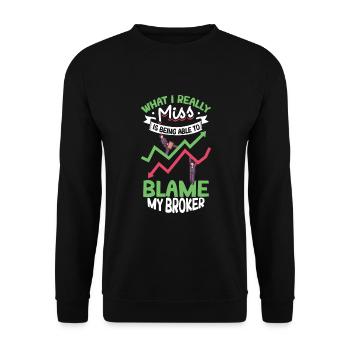 Börsenhändler Forex Trader Investor Trading - Unisex Pullover - Schwarz - Vorne - Alina (178cm) & Michal (187cm)