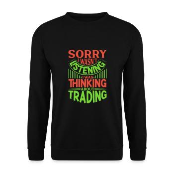 Börsenhändler Forex Trader Investor Trading - Unisex Pullover - Schwarz - Vorne - Alina (178cm) & Michal (187cm)