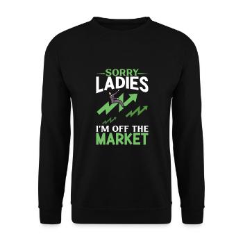 Börsenhändler Forex Trader Investor Trading - Unisex Pullover - Schwarz - Vorne - Alina (178cm) & Michal (187cm)
