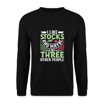 Börsenhändler Forex Trader Investor Trading - Unisex Pullover - Schwarz - Vorne - Alina (178cm) & Michal (187cm)
