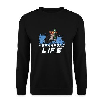Dirt Bike Dirt Bike Riding Motocross Dirt Biking - Unisex Pullover - Schwarz - Vorne - Alina (178cm) & Michal (187cm)