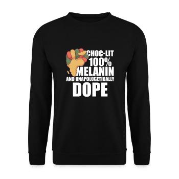 Afro Black Girl Pride Afro Girl Afrocentrique - Sweat-shirt Unisexe - noir - Devant - Alina (178cm) & Michal (187cm)