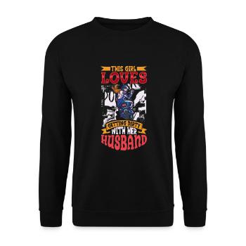 Dirt Bike Dirt Bike Riding Motocross Dirt Biking - Unisex Sweatshirt - black - Front - Alina (178cm) & Michal (187cm)