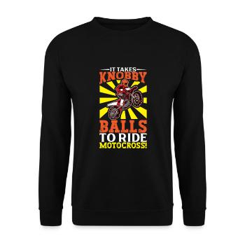 Dirt Bike Dirt Bike Riding Motocross Dirt Biking - Sweat-shirt Unisexe - noir - Devant - Alina (178cm) & Michal (187cm)